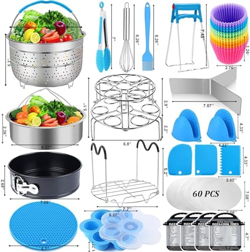 Instant Pot 6 qt/8 Qt Pressure Cooker Accessory Set - 2 Steamer