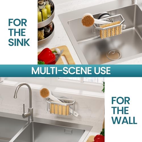 TAILI Sponge Holder for Kitchen Sink, Silver