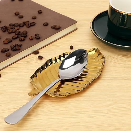 Gold Leaf Spoon Rest for Kitchen Counter and Stove Top, 6.7inch