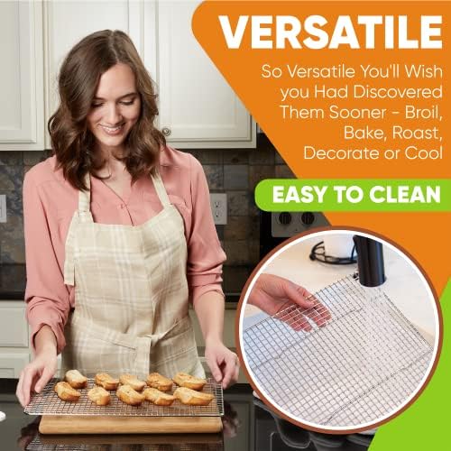 Spring Chef Stainless Steel 10"x15" Cooling Rack & Multifunctional