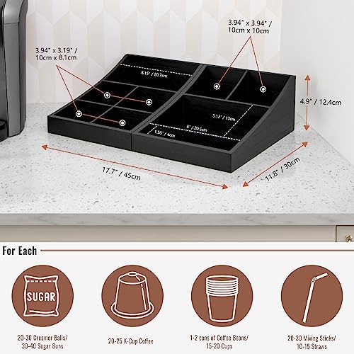 ANBOXIT Coffee Station Organizer for Countertop, Condiment Organizer