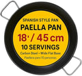 Paellera Para 10 Personas, 18 in / 45 cm Carbon Steel Pan