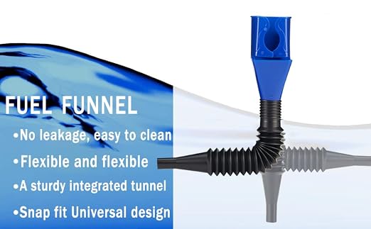 Funnels for Automotive Use, Flexible Draining Tool Snap Funnel, Retractable - Image 7