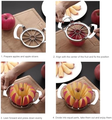 Stainless Steel Apple Slicer 12 Slices - Large Apple Corer Remover