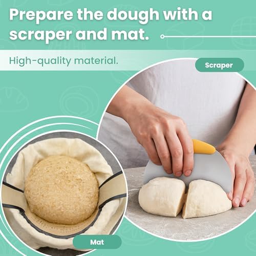 Sourdough Starter Kit - Bread Baking Supplies with Silicone Proofing