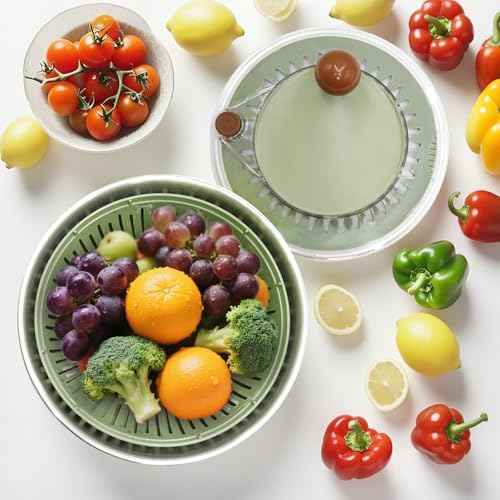 5.3Qt Stainless Steel Salad Spinner, Salad Spinner Stainless Steel