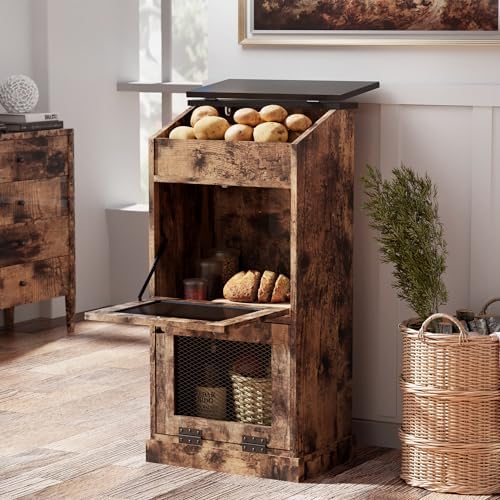 ONG Storage Bin Wood, Wooden Bread Storage Bins, Decorative Potato and