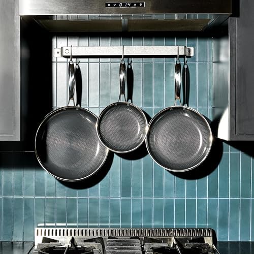 HexClad 6pc Hybrid Nonstick Frying Pans Set with Lids, 8, 10 & 12" Pans