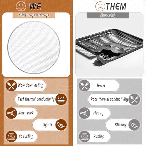 3 Pcs Pizza Screen, 16 Inch Pizza Pan for Oven, Nonstick Pizza Tray