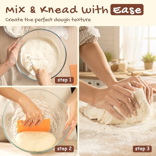 Astercook Sourdough Starter Kit, Round & Oval Banneton Basket
