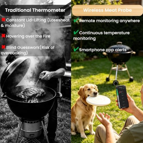 Instant Read Digital Meat Thermometer, Single Probe
