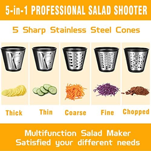 Electric Cheese Grater with 5 Blades, 250W