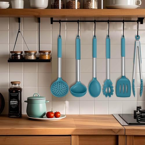 LIANYU Silicone Kitchen Utensils, 6 Pcs Cooking Utensils Spatula Set