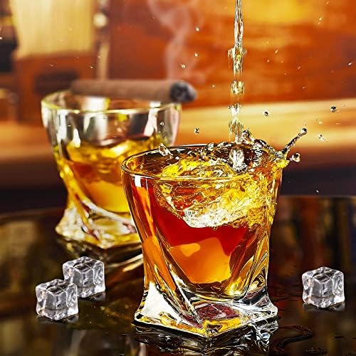 KITNATS Old Fashioned Whiskey Glasses 10 OZ Rocks Glasses Set of 4