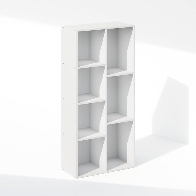 Furinno Reed Closet Organizers and Storage, 7-Cube Closet Organizer, Open Shelf - Image 3