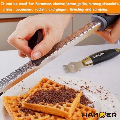 Zester Channel Knife & Micro Plane Grater Tool Set Ergonomic Handle