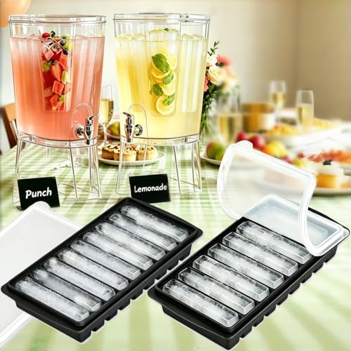 Long Ice Cube Tray for Water Bottles – Silicone Ice Cube Trays with