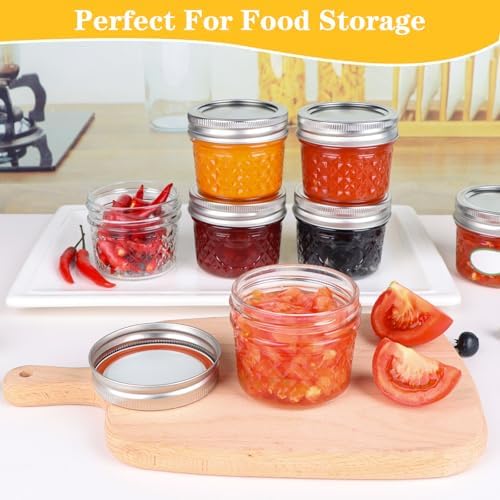 40 Pack 4 oz Mason Jars with Lids