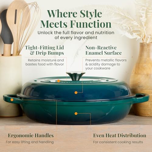 Larder & Vine 3.6 qt Enameled Cast Iron Braiser