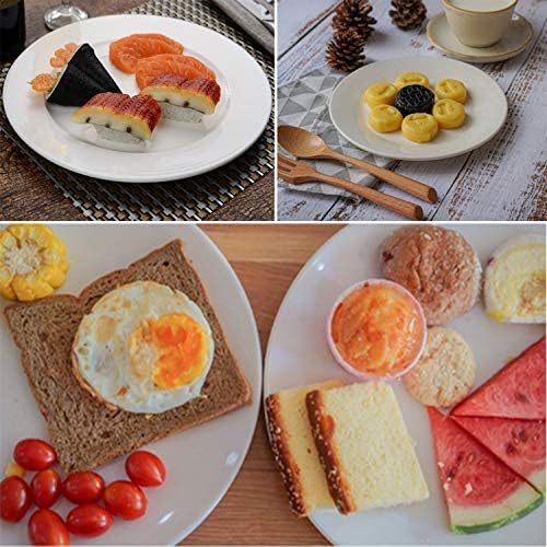 Foraineam 12 Pieces 8 Inch Round Porcelain Salad Plates Dessert Plate