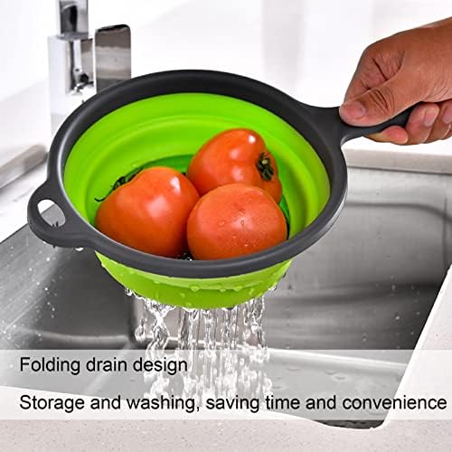 4Pcs Kitchen Foldable Pasta Strainers, Collapsible Silicone Strainer