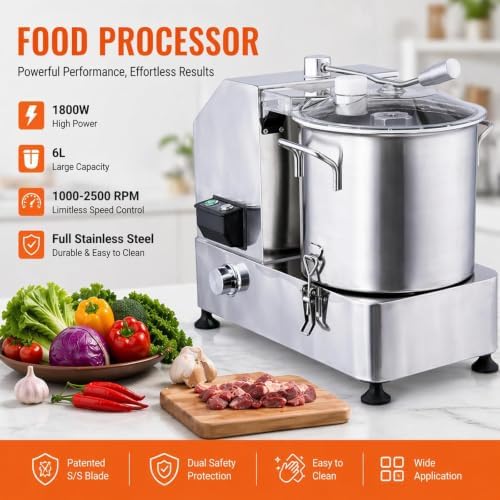 Commercial Food Processor, 1800W/2000W Vegetable Cutter