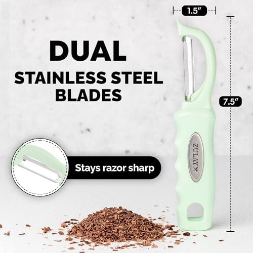 Zulay Kitchen Premium Vegetable Peeler for Kitchen - Swivel Peeler