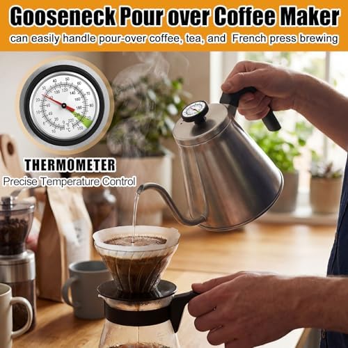 2 Pack 40 oz Stovetop Gooseneck Kettles