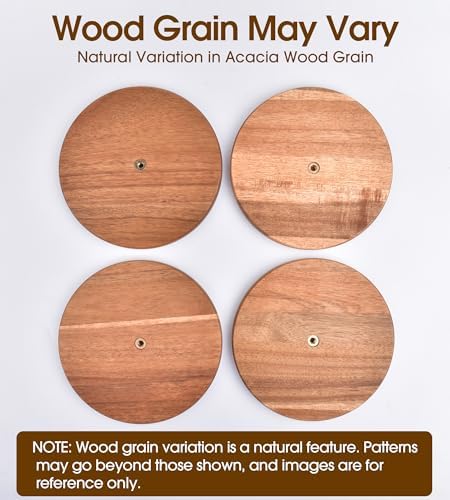KitchLife Acacia Wood Paper Towel Holder, 6.5"
