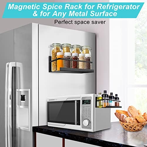 2 Pack Magnetic Spice Rack for Refrigerator
