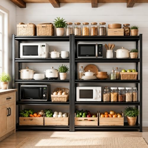 5-Tier Adjustable Metal Kitchen Shelving Rack