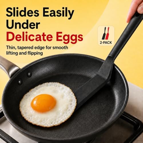 Eggssentials Pack of 2, Egg Spatula - Non-Stick, High Heat Resistant