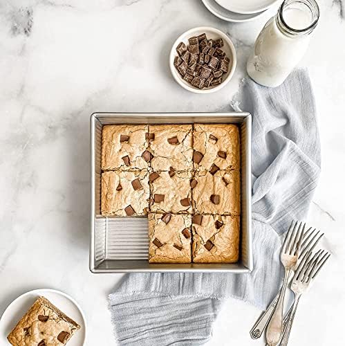 USA Pan Bakeware Nonstick Square Cake Pan, 8 Inch, Aluminized Steel
