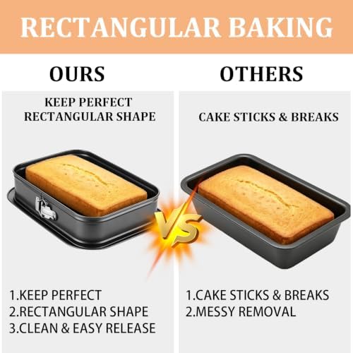 QTLCOHD Springform Cake Pan, Set of 2, 11 x 15 Inch Cheesecake Pan