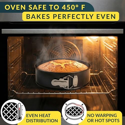 Springform Pan Set of 4, Nonstick Cheesecake Pans 4/7/9/10" Carbon