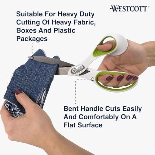 Westcott Heavy Duty CarboTitanium-Bonded 9" Bent Scissors - Durable