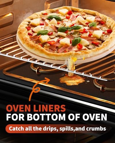 3 Pack Oven Liners for Bottom of Oven, 17x25" Large Heavy Duty