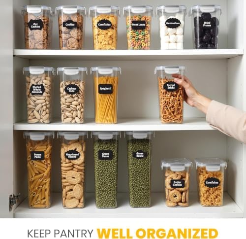 KICHLY Plastic Airtight Food Storage Containers Sets with Lids, 24 Pack