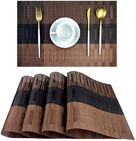 PIGCHCY Placemats,Durable Placemats for Dining Table,Washable Woven