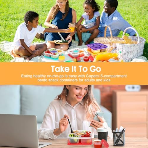 Caperci Original Lunchable Snack Containers for Kids & Adults