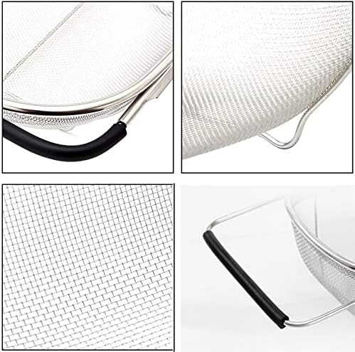 AJIODA Over The Sink Colander, 4 Quarts Stainless Steel Oval Colander