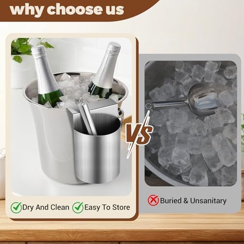 PRETYZOOM Ice Scoop Holder Hanging Organizer, Heavy Duty Metal Storage