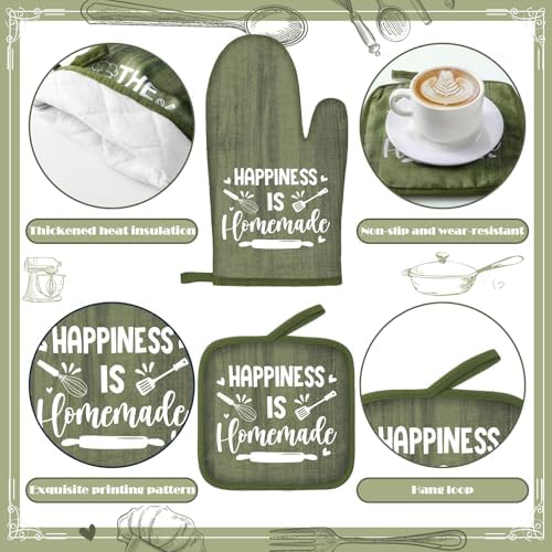 Fourluoo 10 Pcs Sage Green Kitchen Decor Set Farmhouse