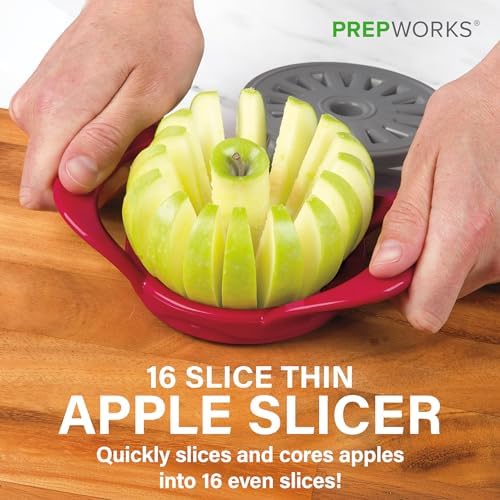 PrepWorks Apple Slicer and Corer, 16 Slices, Red