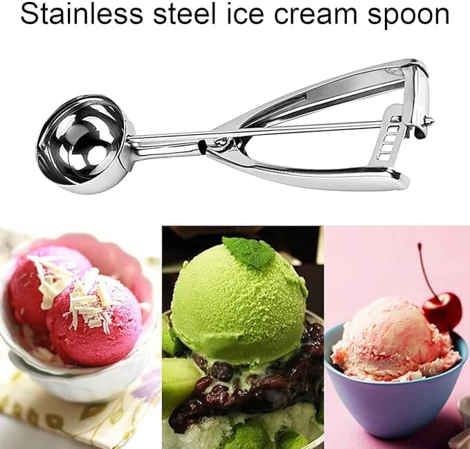 1 Set Ice Cream Spoon Stainless Steel Ice Cream Labor-saving Ice Cream