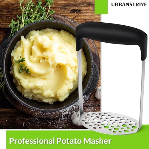 Potato Masher Stainless Steel Durable Non-break Handle Rust-proof