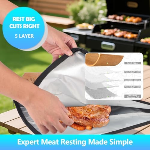 Collapsible BBQ Prep Tub & BBQ Resting Bag - Multi-Function Foldable