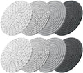 ME.FAN 8 Inch Trivets for Hot Dishs, Cotton Thread Weave Trivets 8 Set