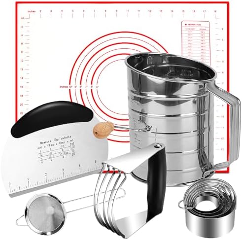 Biscuit Cutter Set,10PCS Stainless Steel Pastry Blender Set with