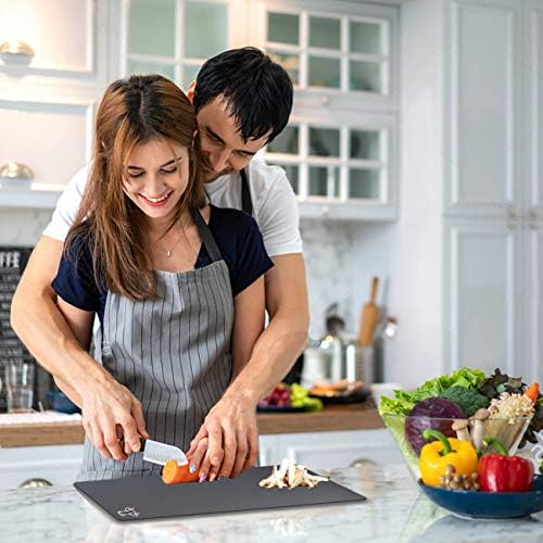 Fotouzy Flexible Plastic Cutting Board Mats with Food Icons, BPA-Free